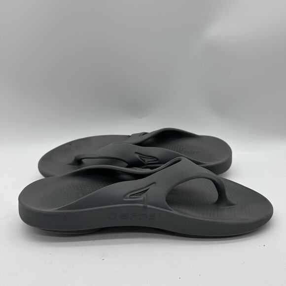 Men Size 11 Oofos Original Recovery Comfort Thong Flip Flop Sandals Gray Slip On - Picture 6 of 9